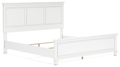 Fortman White King Panel Bed, Dresser and 2 Nightstands - B680B15