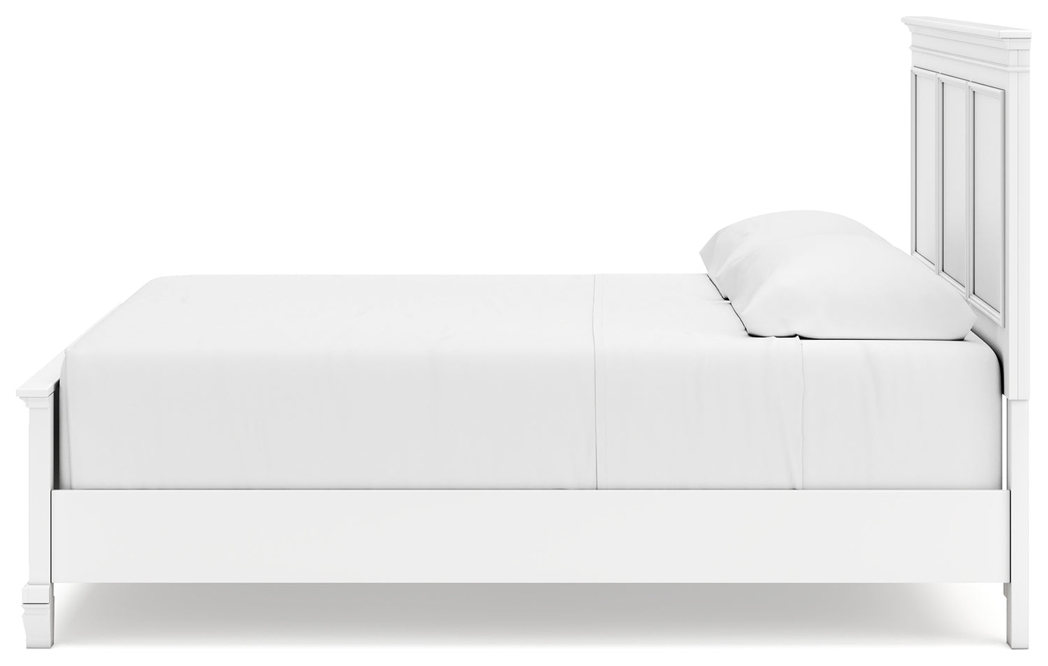 Fortman White King Panel Bed, Dresser and 2 Nightstands - B680B15