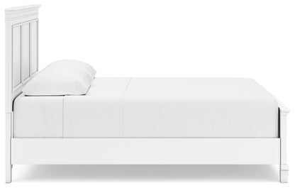 Fortman White King Panel Bed, Dresser and 2 Nightstands - B680B15