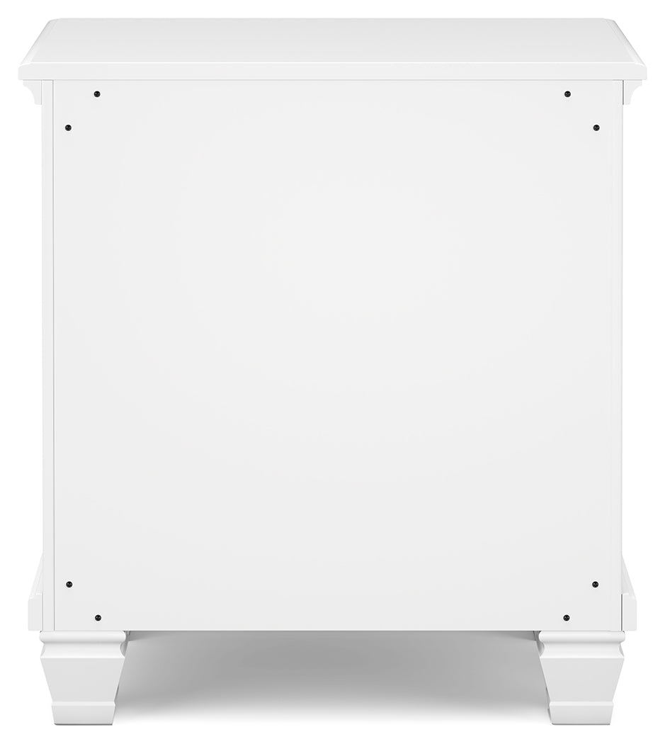 Fortman White King Panel Bed, Dresser and 2 Nightstands - B680B15