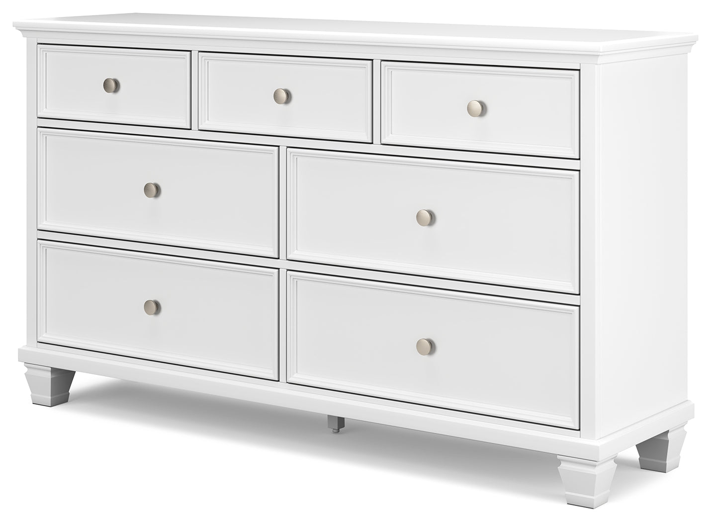 Fortman White King Panel Bed, Dresser and 2 Nightstands - B680B15