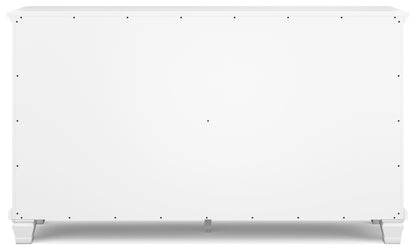 Fortman White King Panel Bed, Dresser and 2 Nightstands - B680B15