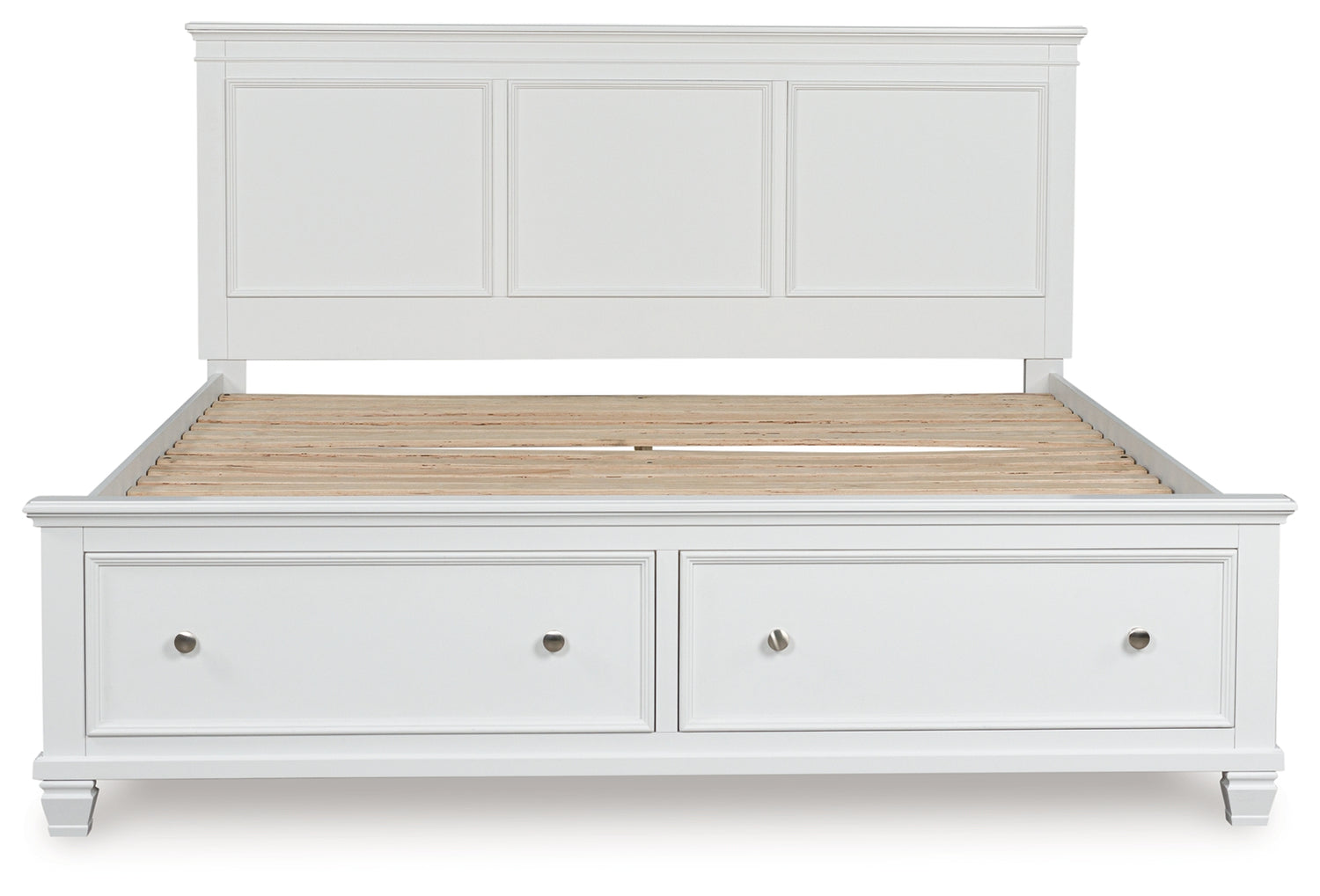 Fortman White King Panel Storage Bed - B680B22