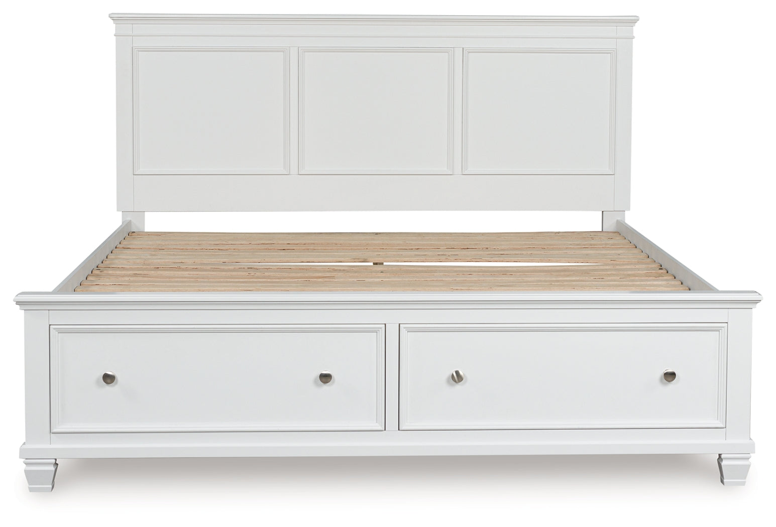 Fortman White King Panel Storage Bed - B680B22