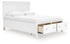 Fortman White Queen Panel Storage Bed - B680B20