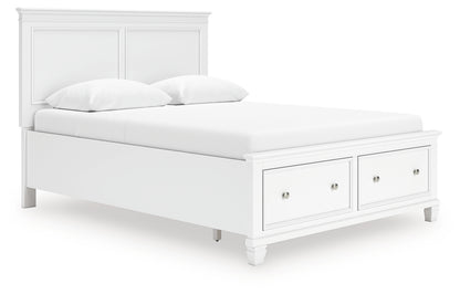 Fortman White Queen Panel Storage Bed - B680B20