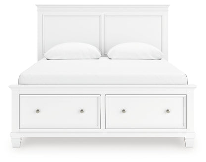 Fortman White Queen Panel Storage Bed - B680B20