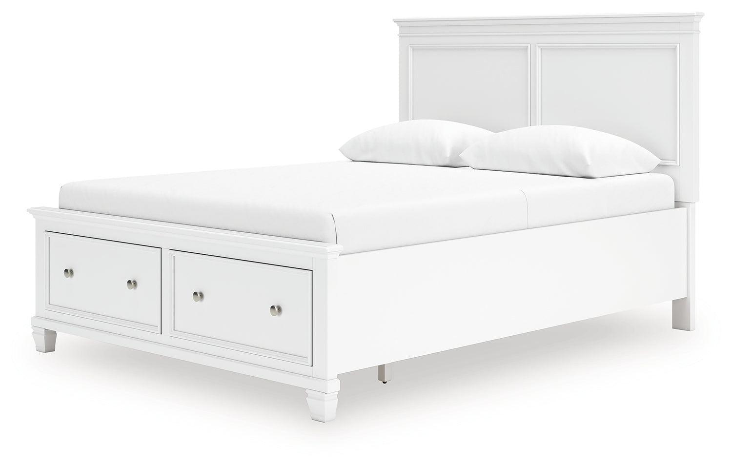 Fortman White Queen Panel Storage Bed - B680B20