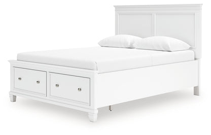 Fortman White Queen Panel Storage Bed - B680B20