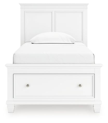 Fortman White Twin Panel Storage Bed - B680B24