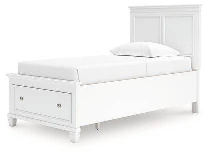 Fortman White Twin Panel Storage Bed - B680B24
