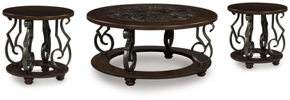 Frallyn Coffee Table and 2 Ends - T623T1