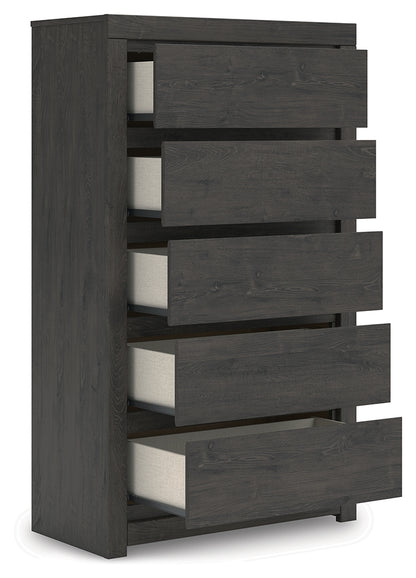 Fraluna Charcoal Chest of Drawers - PCB3370-46