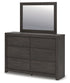 Fraluna Charcoal Dresser and Mirror - PCB3370B1
