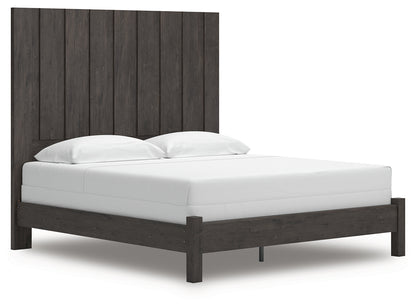 Fraluna Charcoal King Panel Bed - PCB3370B8