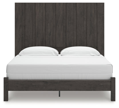 Fraluna Charcoal King Panel Bed - PCB3370B8