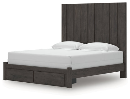 Fraluna Charcoal King Panel Storage Bed - PCB3370B9