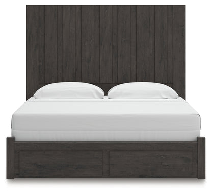 Fraluna Charcoal King Panel Storage Bed - PCB3370B9