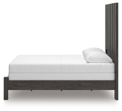 Fraluna Charcoal Queen Panel Bed - PCB3370B2