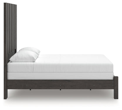 Fraluna Charcoal Queen Panel Bed - PCB3370B2