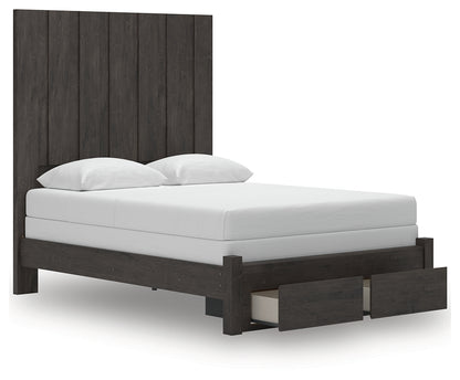 Fraluna Charcoal Queen Panel Storage Bed - PCB3370B4