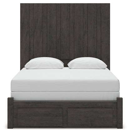 Fraluna Charcoal Queen Panel Storage Bed - PCB3370B4