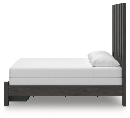 Fraluna Charcoal Queen Panel Storage Bed - PCB3370B4