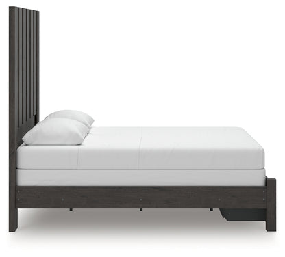 Fraluna Charcoal Queen Panel Storage Bed - PCB3370B4