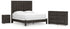 Fraluna King Panel Bed with Dresser and Nightstand in Charcoal from Ashley - Luna Furniture