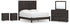 Fraluna King Panel Bed with Mirrored Dresser and 2 Nightstands in Charcoal from Ashley - Luna Furniture