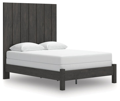 Fraluna Queen Panel Bed with Dresser in Charcoal from Ashley - Luna Furniture