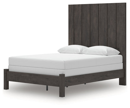 Fraluna Queen Panel Bed with Dresser in Charcoal from Ashley - Luna Furniture