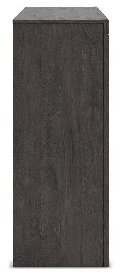 Fraluna Queen Panel Bed with Dresser in Charcoal from Ashley - Luna Furniture