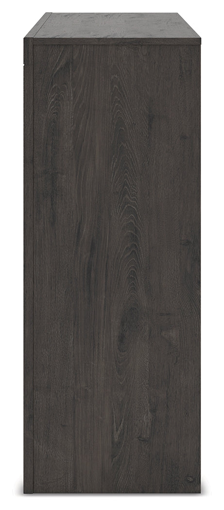 Fraluna Queen Panel Bed with Dresser in Charcoal from Ashley - Luna Furniture