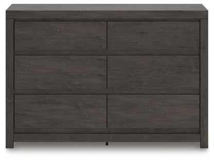 Fraluna Queen Panel Storage Bed with Dresser in Charcoal from Ashley - Luna Furniture