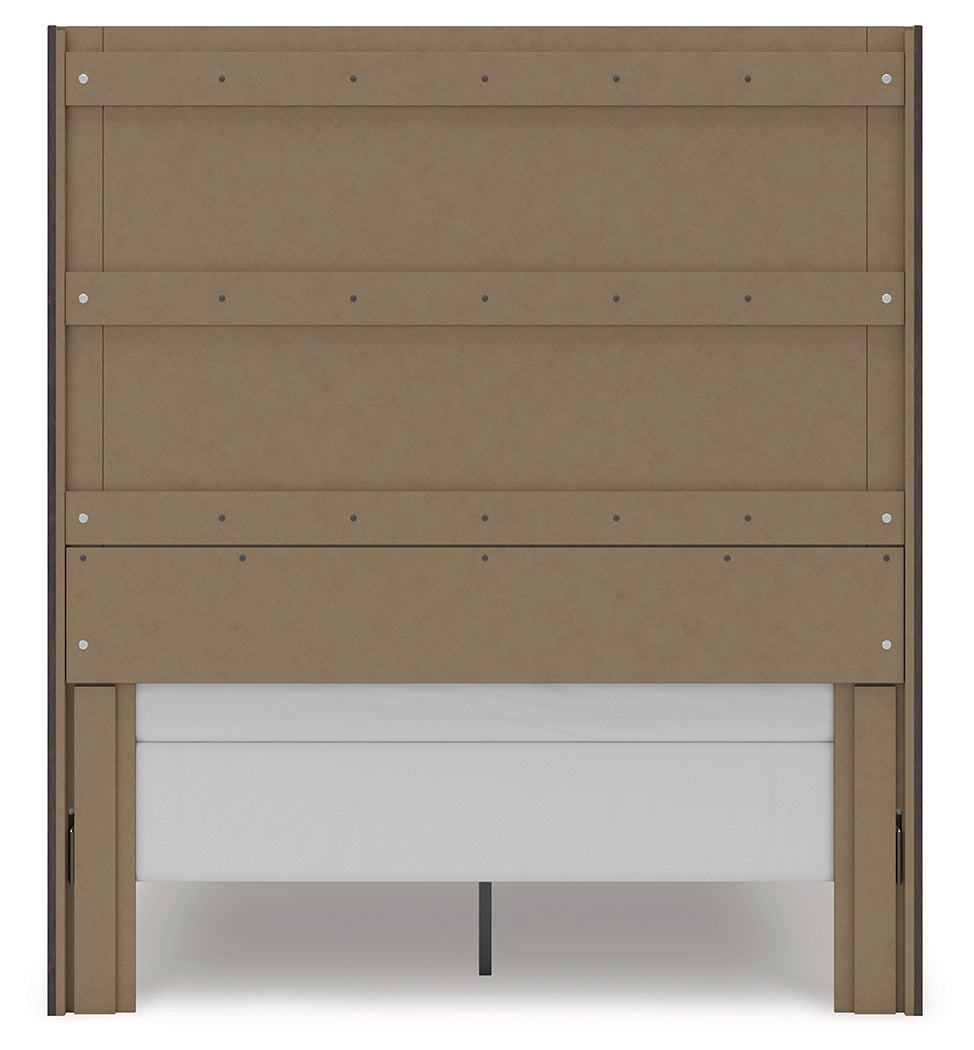 Fraluna Queen Panel Storage Bed with Dresser in Charcoal from Ashley - Luna Furniture