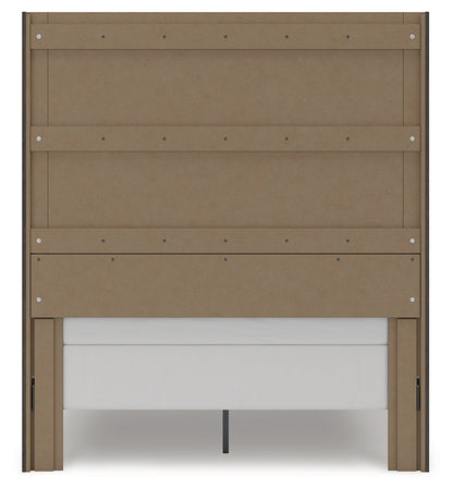 Fraluna Queen Panel Storage Bed with Dresser in Charcoal from Ashley - Luna Furniture