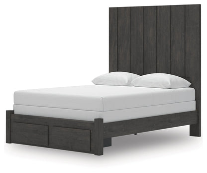 Fraluna Queen Panel Storage Bed with Dresser in Charcoal from Ashley - Luna Furniture