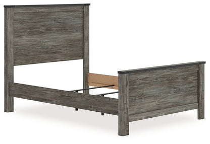 Frandern Black/Gray Full Panel Bed - B4480B19