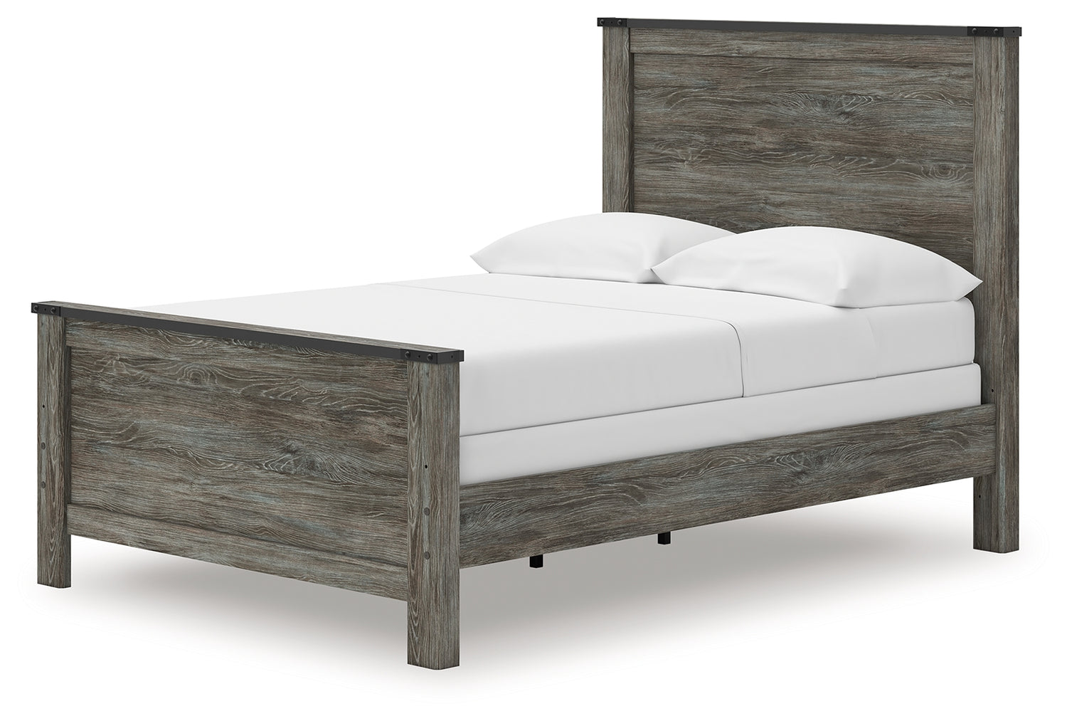 Frandern Black/Gray Full Panel Bed - B4480B19