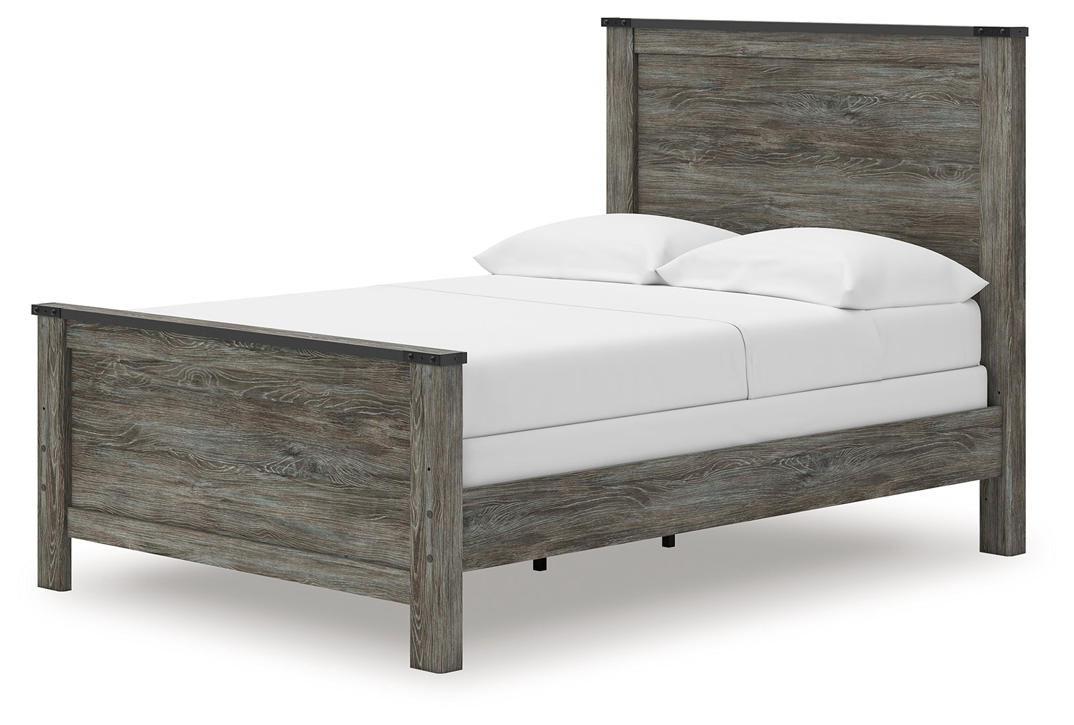Frandern Black/Gray Full Panel Bed - B4480B19