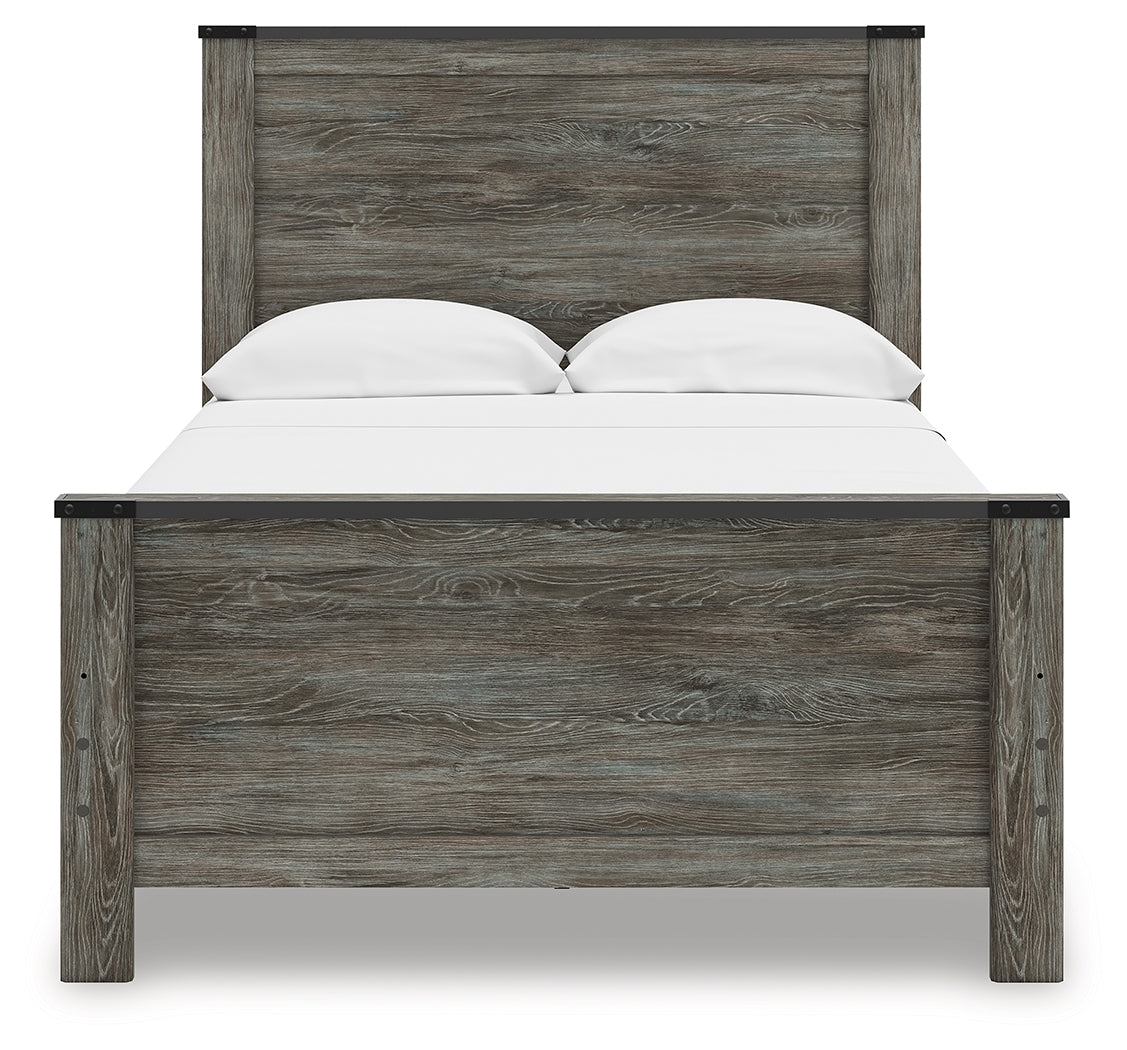 Frandern Black/Gray Full Panel Bed - B4480B19
