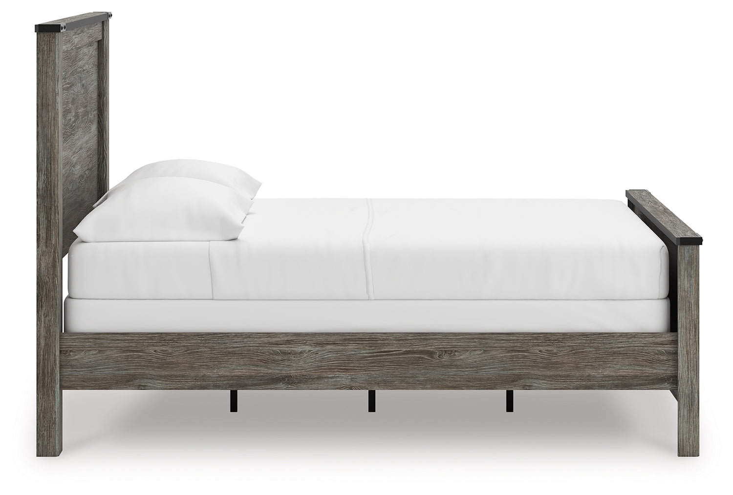 Frandern Black/Gray Full Panel Bed - B4480B19