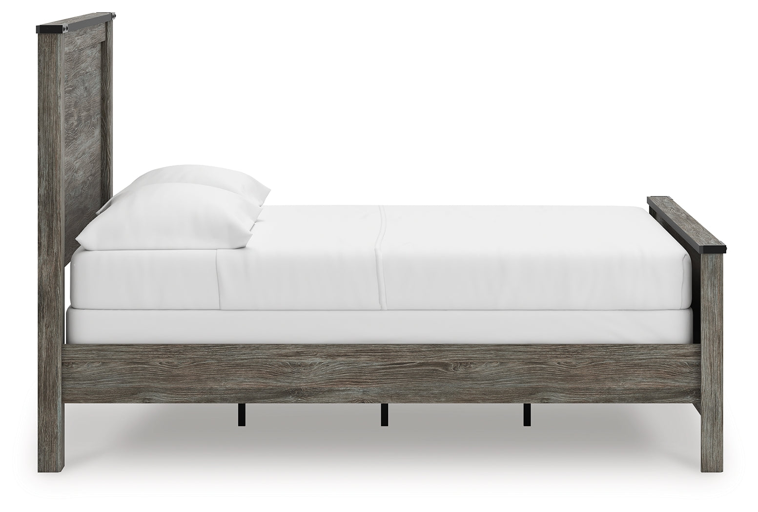 Frandern Black/Gray Full Panel Bed - B4480B19