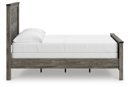 Frandern Black/Gray Full Panel Bed - B4480B19