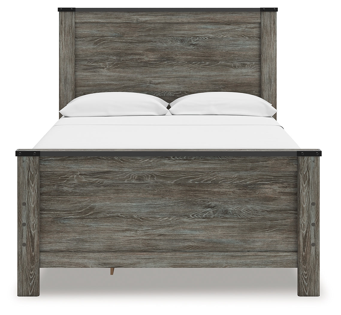 Frandern Black/Gray Full Panel Bed with Storage - B4480B24