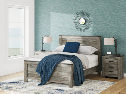 Frandern Black/Gray Queen Panel Bed - B4480B21