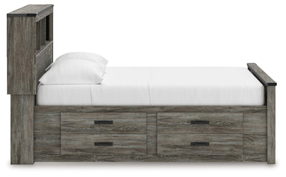 Frandern Full Bookcase Panel Bed with Storage, Dresser, Mirror and Chest - B4480B28