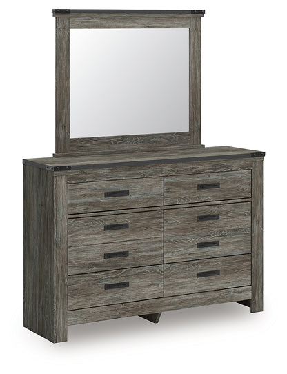 Frandern Full Panel Bed, Dresser and Mirror - B4480B20