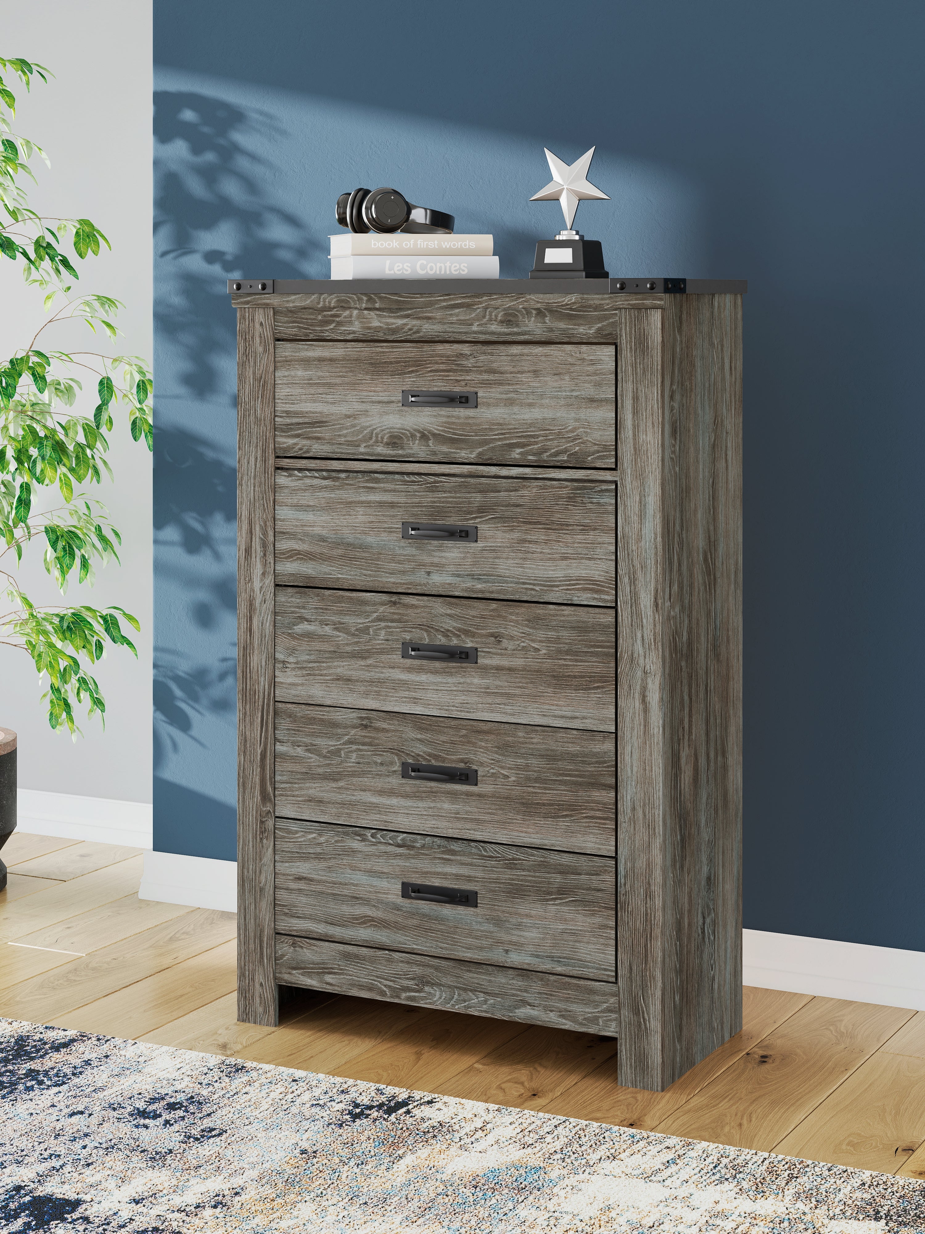 Frandern Gray Chest of Drawers - B4480-46